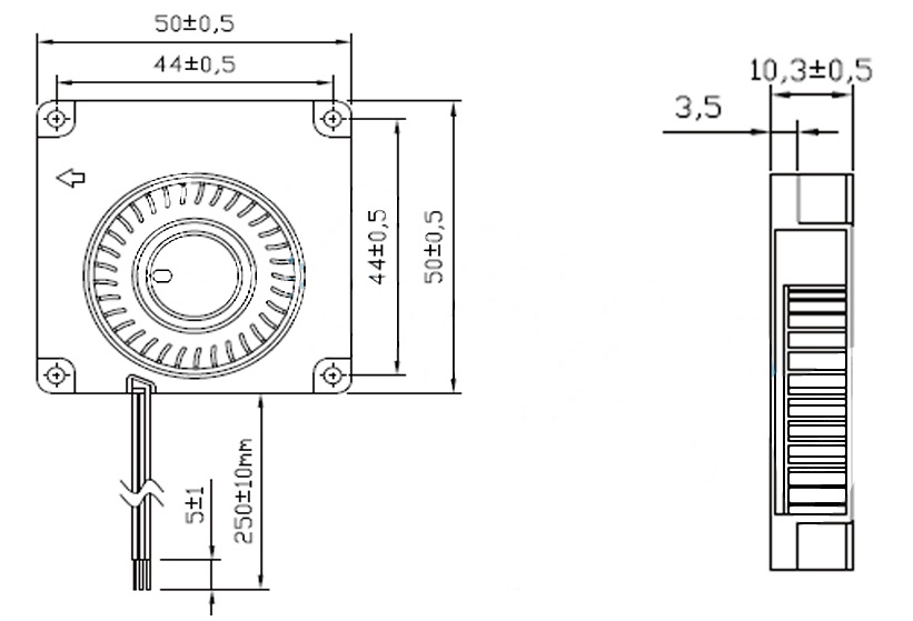 MFB5010 Dimensions